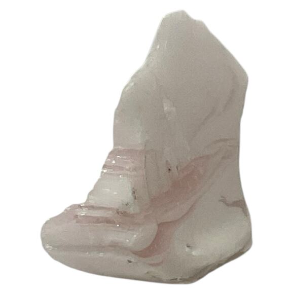 Milk Glass Pink Swirl Art Glass Cullet Glowing Manganese Slag Glass #5GM42 - Picture 2 of 8